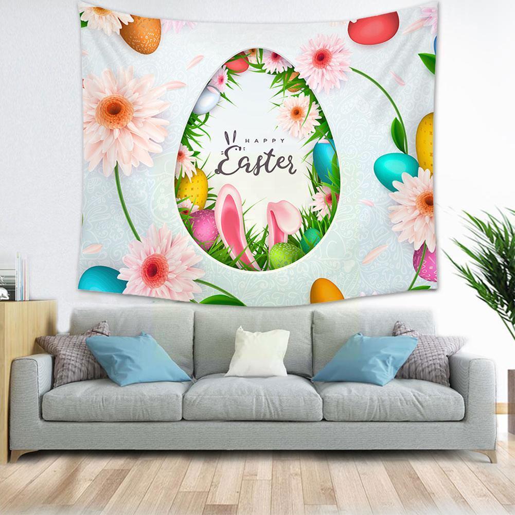 Easter Tapestry White Backdrop Curtain For Decoration Unicorn Background For Home Birthday Decorations 130*150 Cm R8Z1