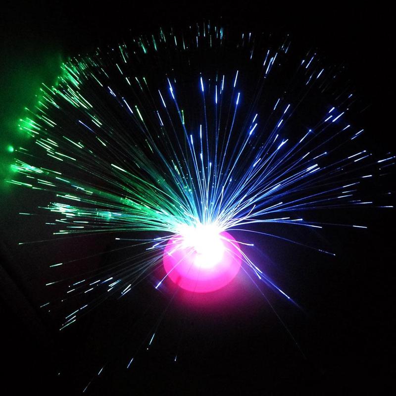 Färgglad led optisk fiber blomma ljus stjärnhimmel formad natt dekoration hem fest lampa atmosfär festival dag alla hjärtans dag  b4 q 7