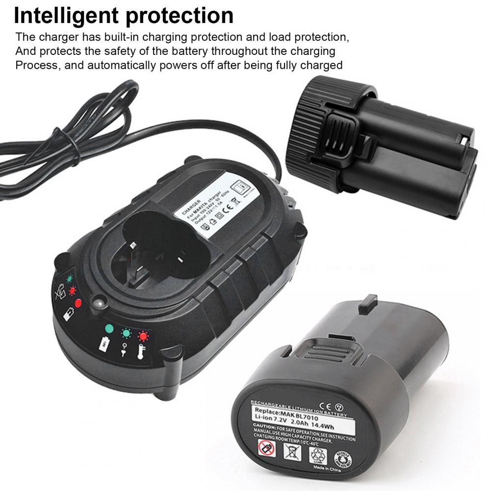 Caricabatterie caricabatterie intelligente multifunzione da 10.8V a ricarica rapida a risparmio di tempo per Makita BL1013 BL7010