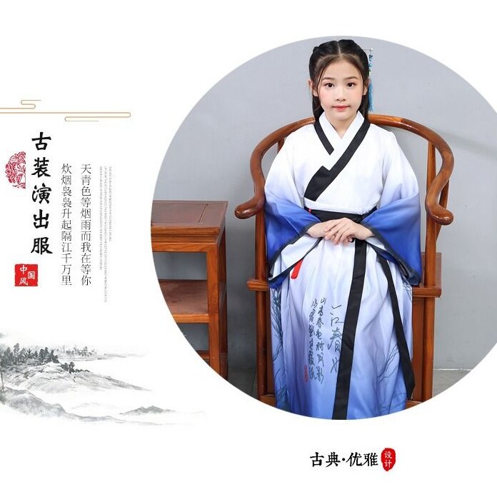 freundlicher Han Fu Traditionelle Chinesische Kleidung für Jungen und Mädchen Jünger der Chinesischen Jahrgang freundlicher Festival Kleidung