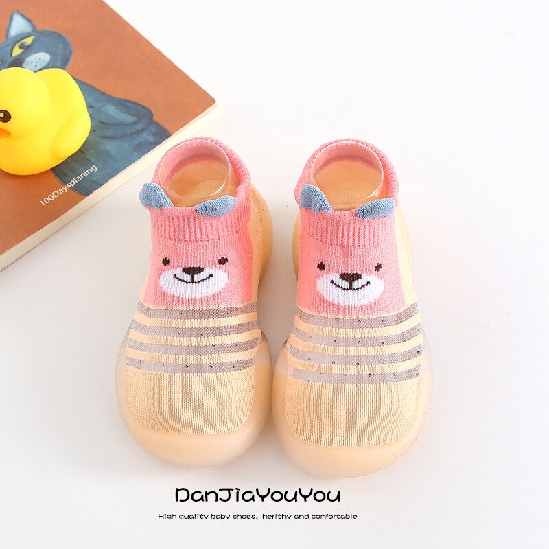 Baby Boy Girl Toddler Non-slip Indoor Floor Anti-slip Slippers Baby's Outdoor Breathable Cotton Sock Shoes Toddler socks: 04 / 26.27