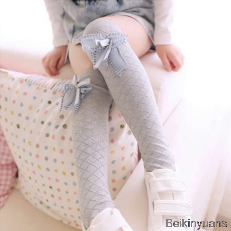 Nowe japońskie dziewczyny w stylu nad ten kolano getry siatka anty-komar łuk rura dzieci kolana wysokie getry skarpety
