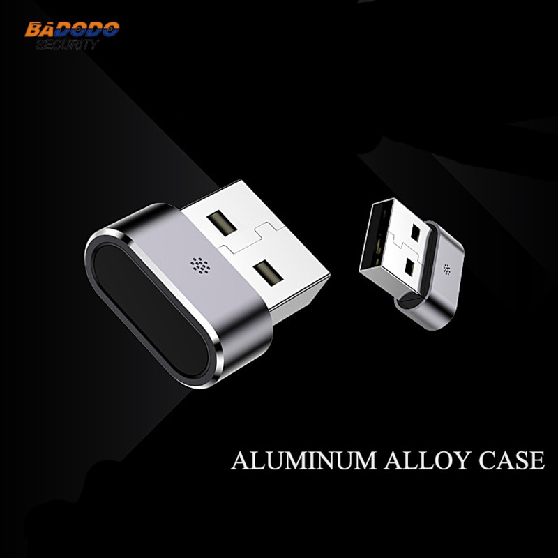 Aluminum case Mini USB Fingerprint Reader module device for Windows 7,8,10 hello Biometric Security Key PC file security