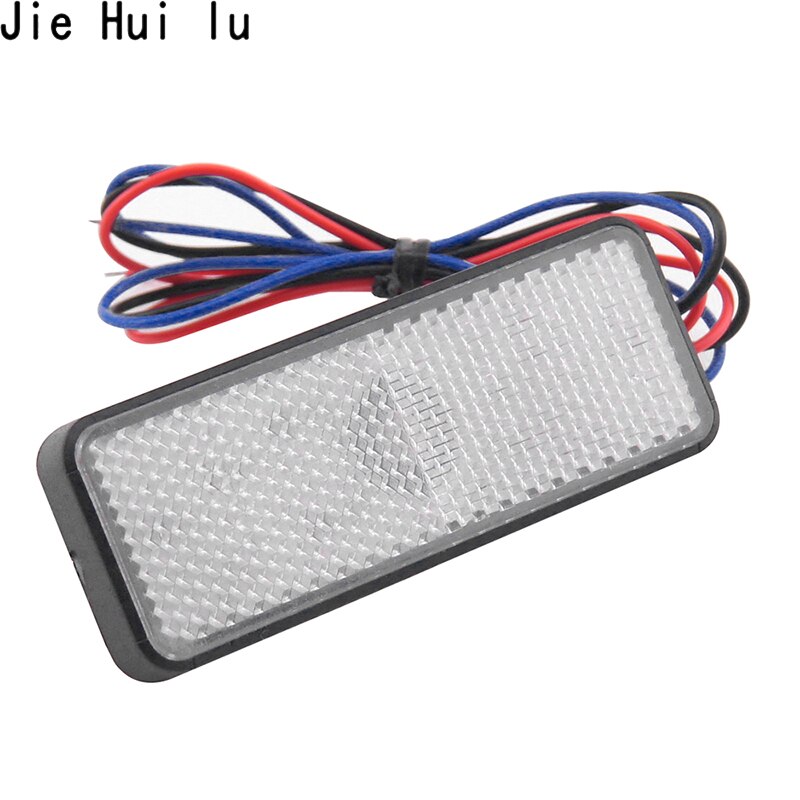 1 Pair 24LED Rectangle Motorcycle Reflector Tail Brake Turn Signal Light Lamp Car ATV LED Reflectors Truck Side Warning Light