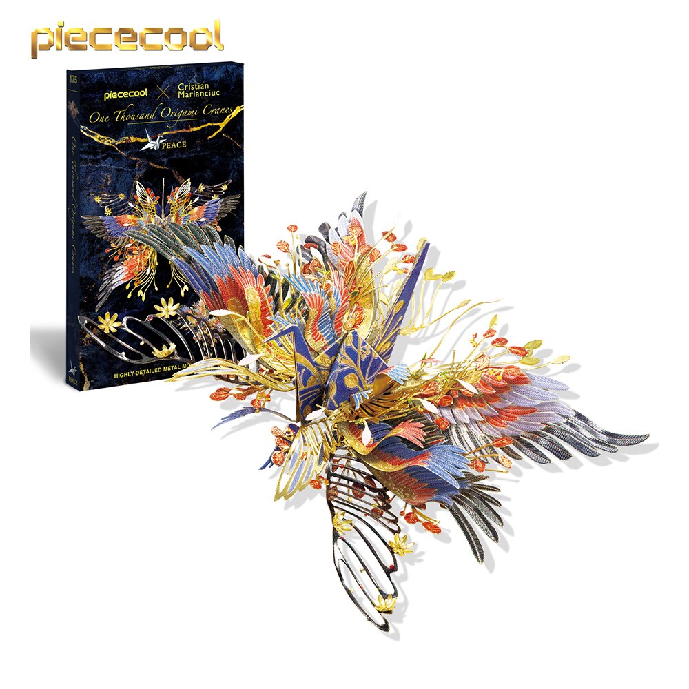Model ONE THOUSAND ORIGAMI CRANES Toys DIY Animal Folk Crafts 3D Metal Puzzle Game For Girls: HP176-BR