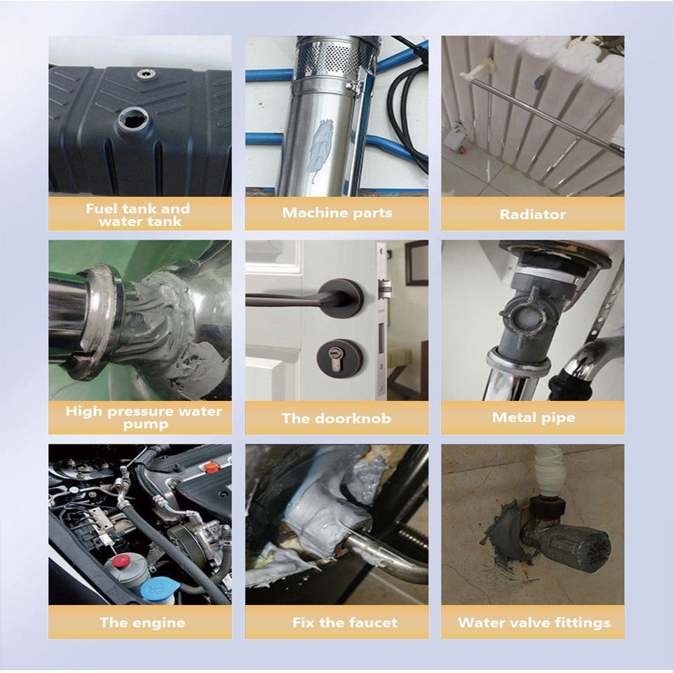 Colle de soudage à froid pour réparation du métal, scellant AB résistant à la chaleur, réparation du plastique magique à haute résistance, adhésif de moulage, résine époxy