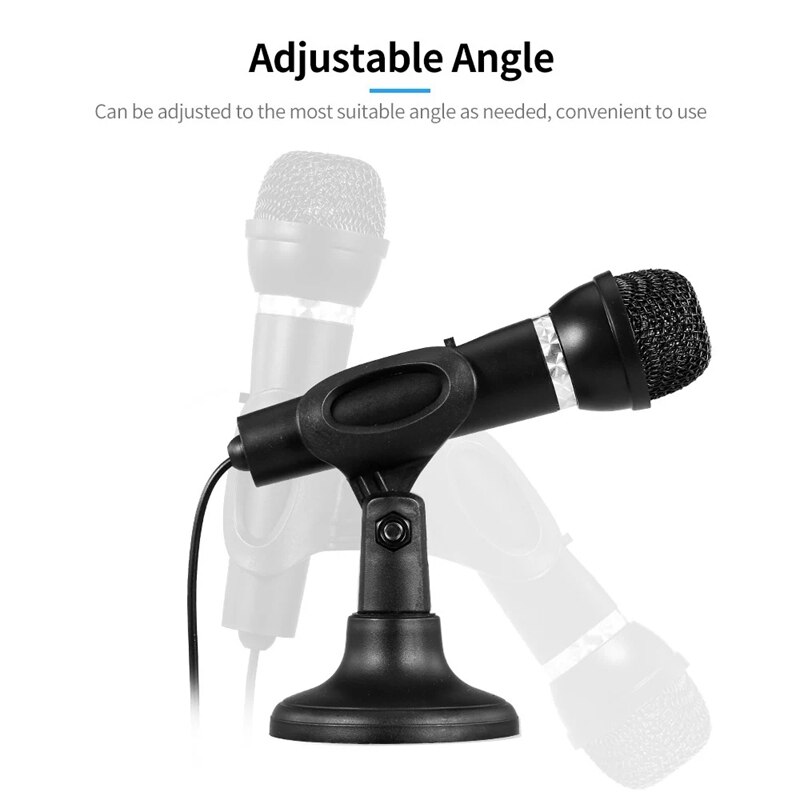 Multi-Function Desktop Microphone Omnidirectional Condenser Microphone Desktop Laptop Microphone for Meeting Voice Chat
