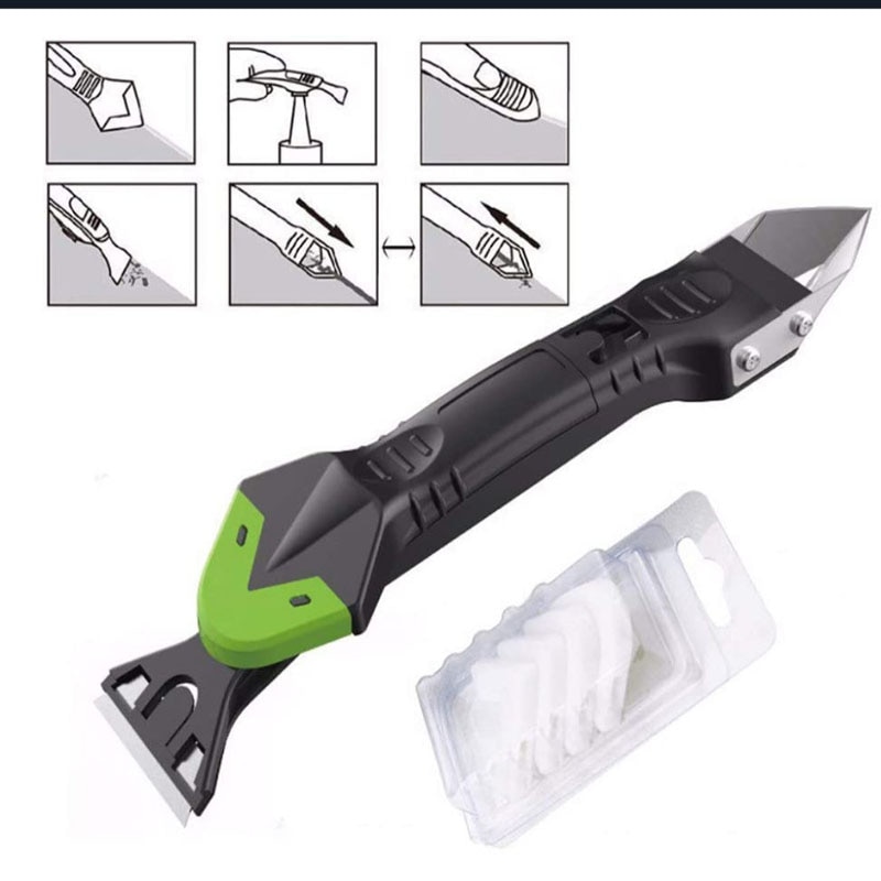 5 i 1 silikonborttagare caulk finisher tätningsmedel slät skrapa injekteringsverktyg verktyg plast handverktyg set tillbehör