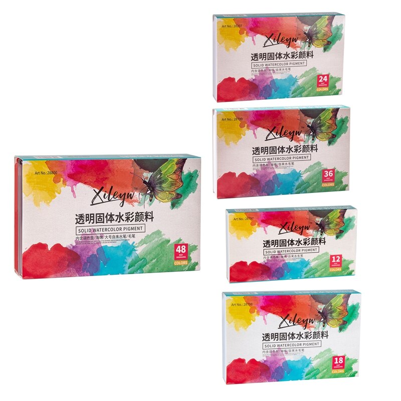 XILEYW Solid Watercolor Painting Pigment Solid Pigment Portable Watercolor Pigment Suit for / Art / Creation