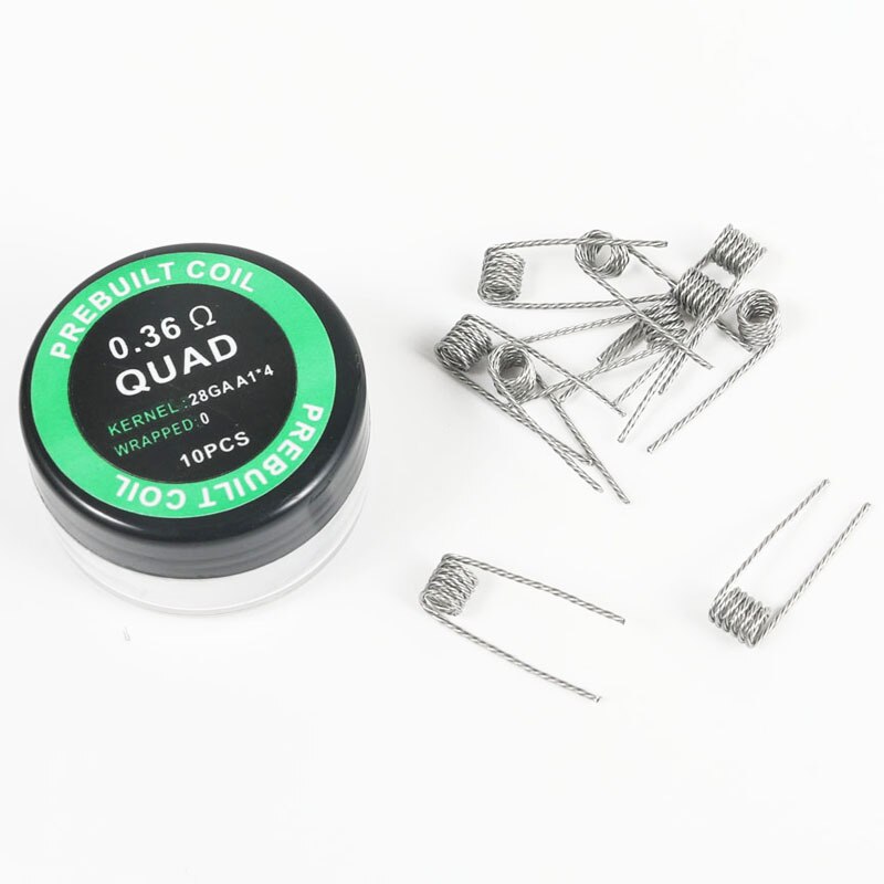 prebuilt coil Flat Mix twisted A1 Fused Alien Claptoning Quad Tiger Hive Fancy finished heating wire 10PCS/box