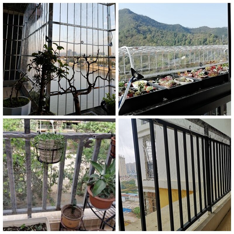 Thick 0.35mm Transparent PVC Rainproof Cloth Balcony Bonsai Succulent Plants Keep Warm Tarpaulin Pet Dog House Cover Waterproof