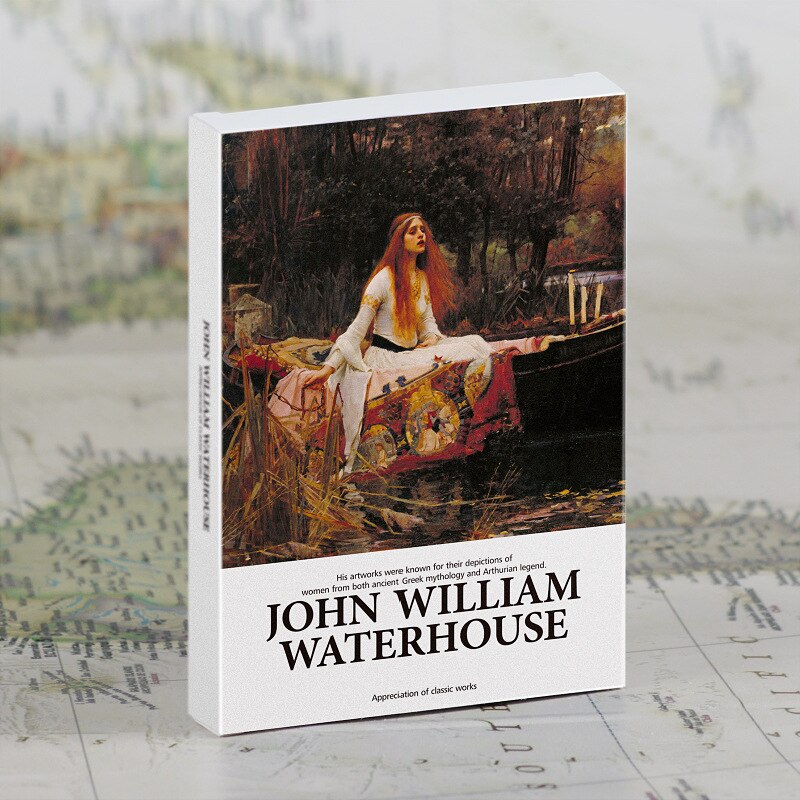 Lot de 30 cartes postales anglaises de la série du musée d'art, enveloppes de artistes célèbres, œuvres d'art, travaux de Monet, Picasso, Van Gogh: Waterhouse