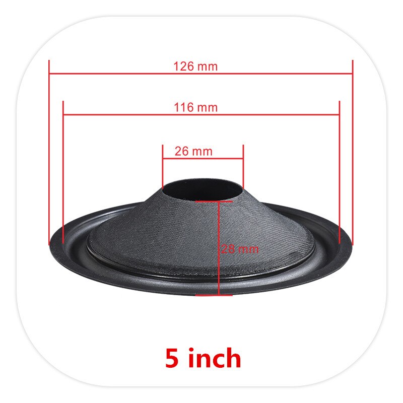 1PC Speaker Woofer Cone Paper 3/4/5/6.5/8/10/12 Inch Rubber Surround Voice Coil Repair Kit For Home Theater Studio DIY System: CE50
