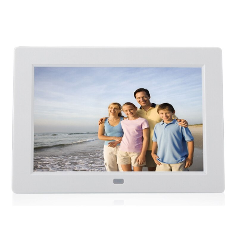 Migliori offerte cornice digitale da 8 pollici HD 1280X800 multifunzione con Album fotografico elettronico con pulsante a sfioramento: white / UK Plug