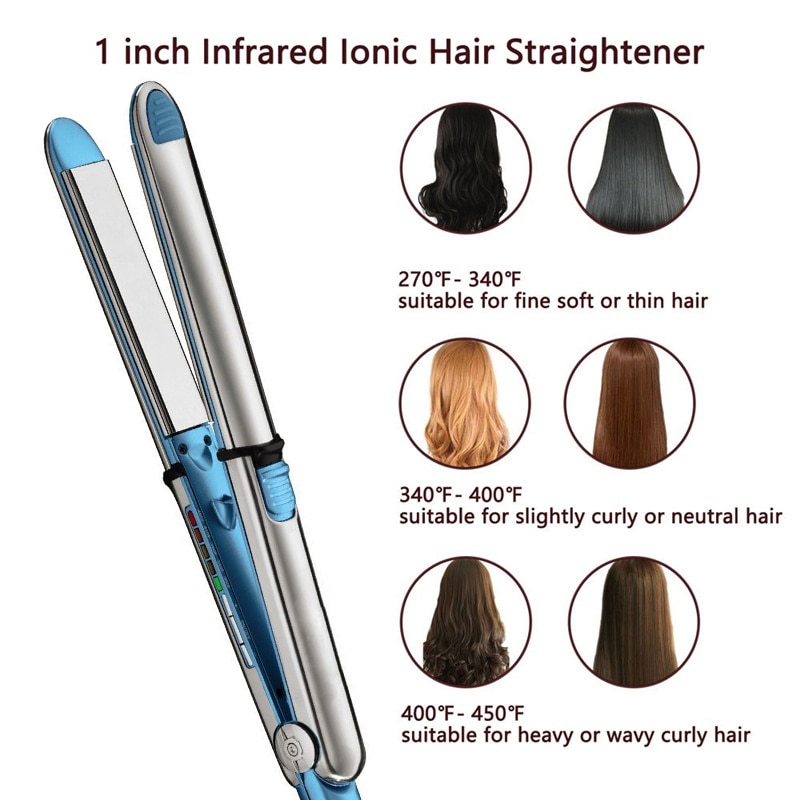 Nano titânio modelador de cabelo 750f titanium digital flat iron alisador cabelo curler 2 em 1 curling ferros cabelo em linha reta estilo