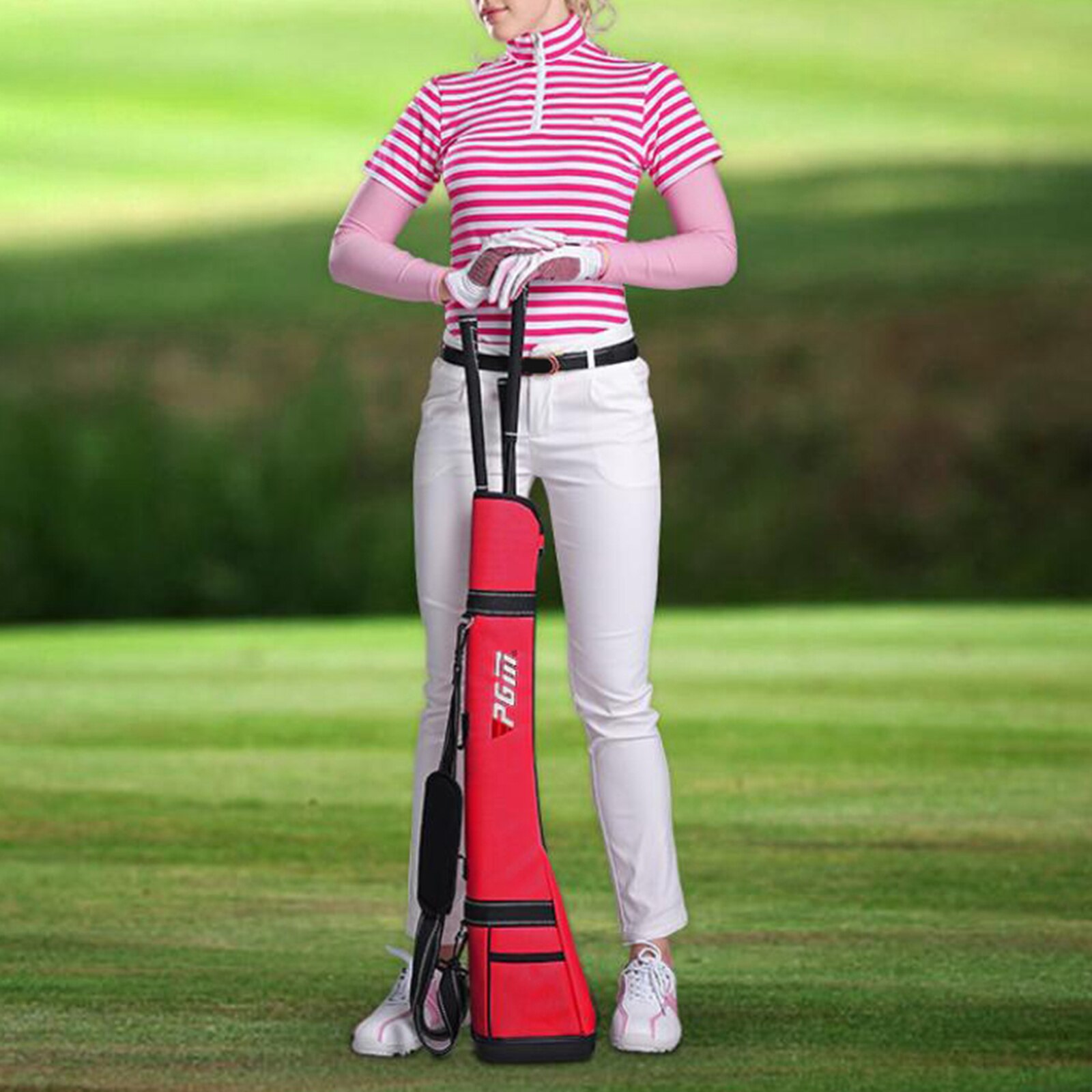 Durable DE Golf bolsa de lápiz cómodo ligero Golf llevar de viaje paquete tiene 4-5 Clubes con asa de hombro Correa