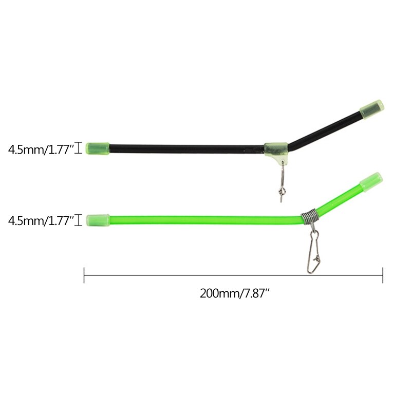 20pcs Sea Fishing Anti-Tangle Feeder Boom Booms with Snaps L Shape Fishing Balance Connector 20cm Tube