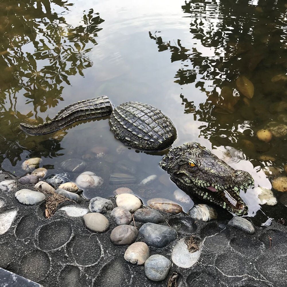 3 Stks/set Kunstmatige Drijvende Hars Krokodillen Voor Vijver Water Tuin Decoraties Ornamenten BDF99