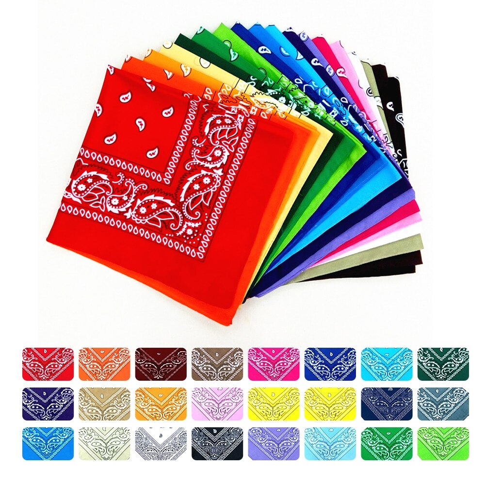 Hip Hop Bandana 23 Stijlen Man Vrouwen Mode Outdoor Hoofdbanden Haarband Pols Wraps Haar Sjaals Haaraccessoires