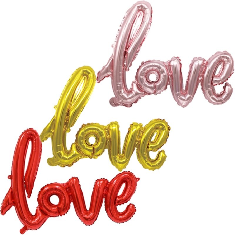 China Fabrikant Verjaardag Kerst Gelukkig Nieuwjaar Goud Brief Folie Ballon Materiaal I Love U Kids Baby Feestartikelen 32"