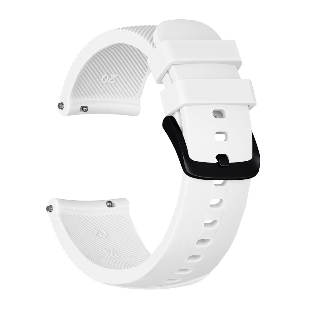 Colorful Soft Silicone Replacement Strap for Garmin vivoactive 3 vivomove3 HR Smart Wristband for GARMIN Forerunner 645: White