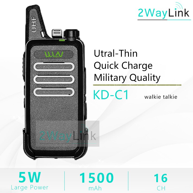 WLN KD-C1 Radio Mini Walkie Talkie UHF Handheld Zwei Weg Ham Radio 5W Mini Radio ZT-X6 RT22 Handliche talki walki BF-888S 888S KD-C2: Black
