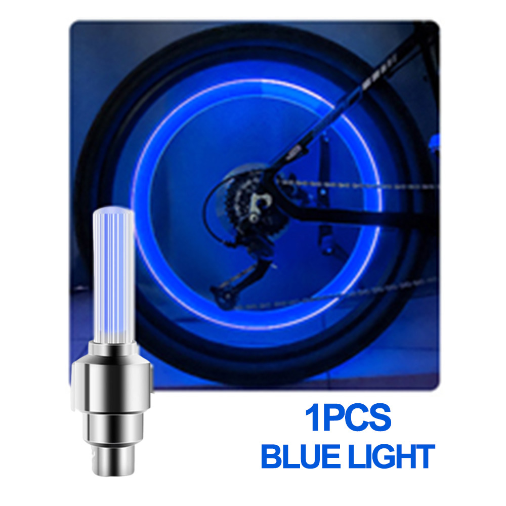 Luz LED para válvula de bicicleta, luz de neón para radios de bicicleta, luz para válvula de neumático de bicicleta, luz de advertencia de conducción nocturna, accesorios para bicicleta