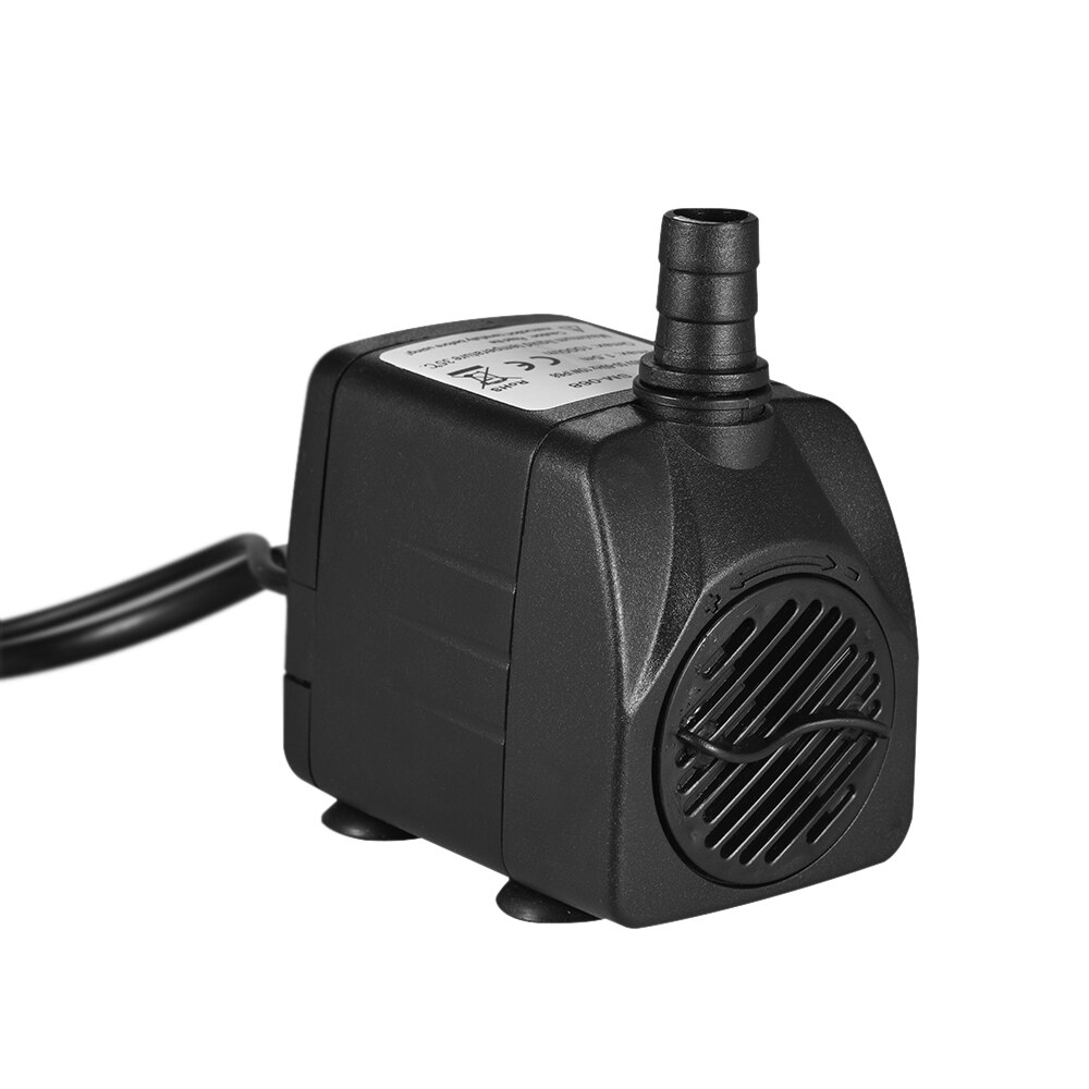 150-180L/H Fish Tank Aquarium Water Pump 2W/2.5W Submersible Water Pump with 4 LED Light Fountain Pump for Aquarium Pond EU/US