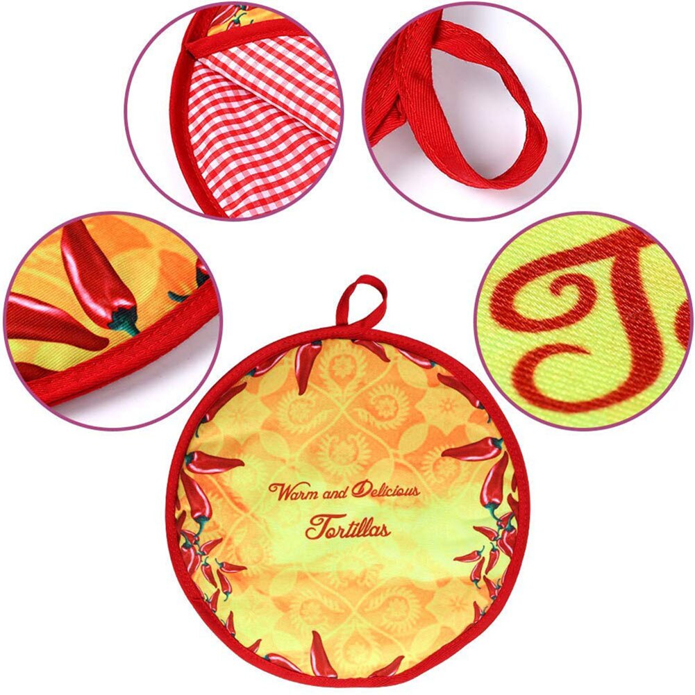 30cm Warmer Pouch Microwave Oven Lunch Bag Tortilla Warmer Insulated Safe Cotton Fabric Pouch, Food Warmer Holde Durable Baskets