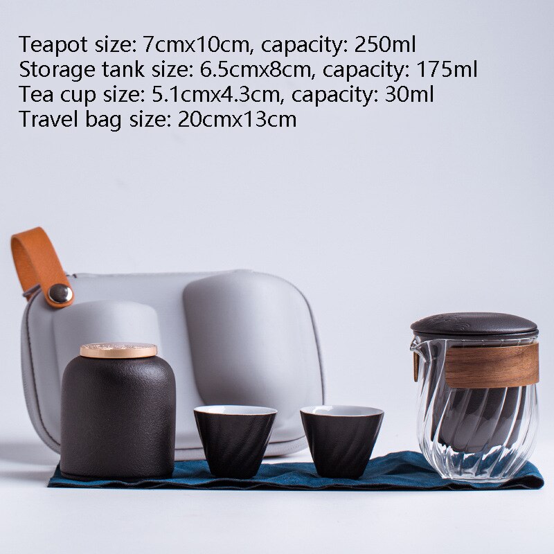 Ceramic teapot with One Pot Three Cups One storage tank gaiwan teacup a tea sets portable travel tea set drinkware: B1