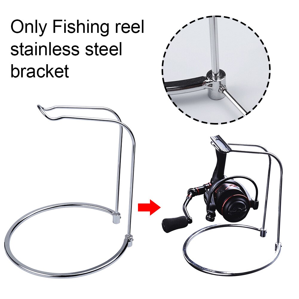 Stand Spinning Reel Rack Storage Silver Lightweight Holder Practical Stainless Steel Durable 2.5cm Hook Fishing Gear Easy Apply