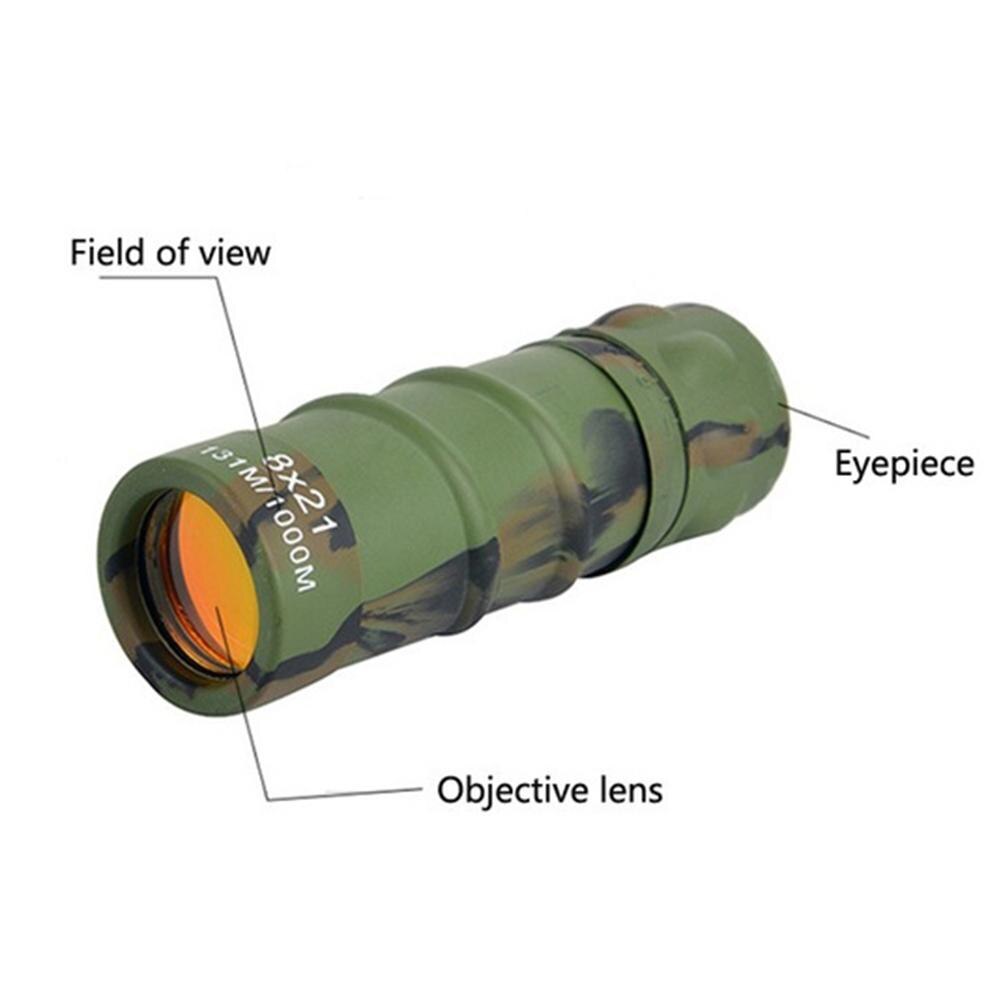 8x21 Travel Outdoor Camping Night Vision HD Optical Lens Monocular Telescope