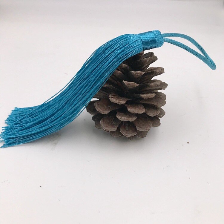 10 stuks handgemaakte kwastjes 16 cm borlas para coser diy kwastjes voor sieraden sleutel mobiele telefoon tas franje rand kwastjes hanger: Blauw