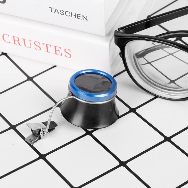 5X/10X/20X Clip-On Lenzenvloeistof Vergrootglas Loepen Vergrootglas Horlogemakers Juweliers Tool Horloge Reparatie Tool