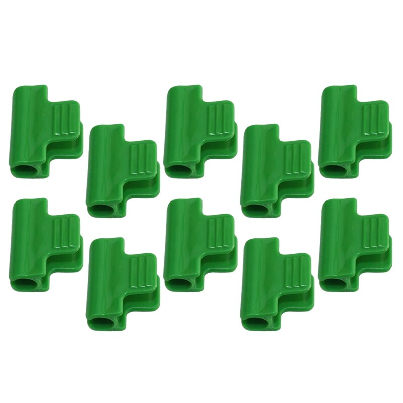 40Pcs Pipe Clamps for Outer Diameter 11mm Plant Stakes Greenhouse Film Row Cover Netting Tunnel Hoop Clips