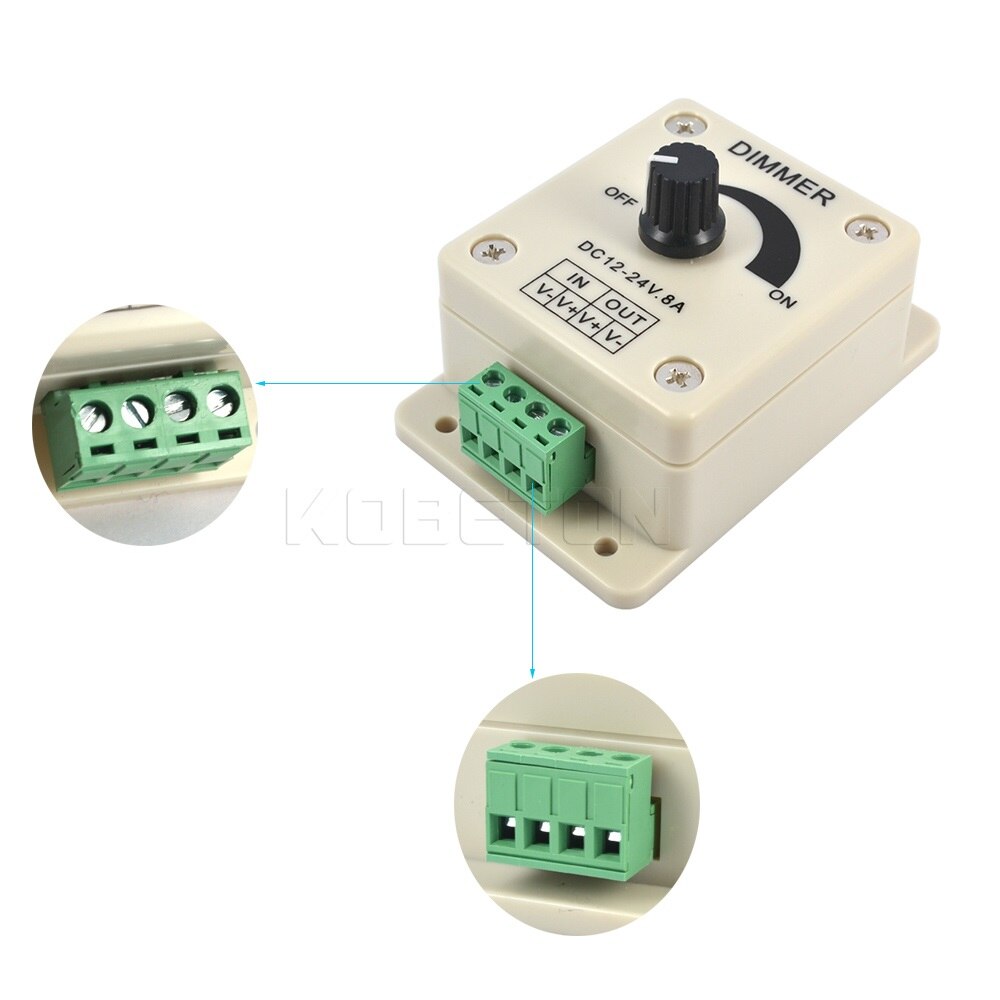 DC 12V 24V 8A Single Color LED Dimmer Switch Brightness adjust Controller