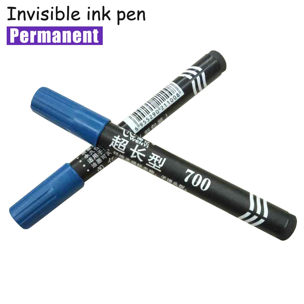1 stk highlighter pen med usynlig blæk markør tyk rund spids uv pen skole papirvarer farveløse kuglepenne office markeerstiften