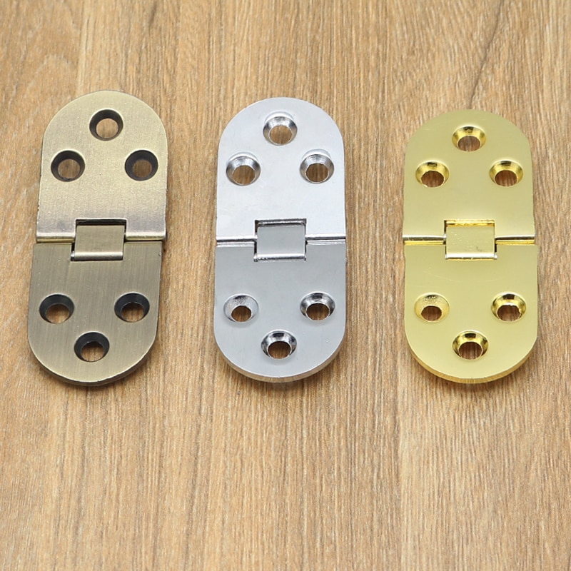 2Pcs Flap Folding Hinges Hidden Hinge Cabinet accessories turn plate hinge Hidden hinge Furniture assembly cabinet door hinges