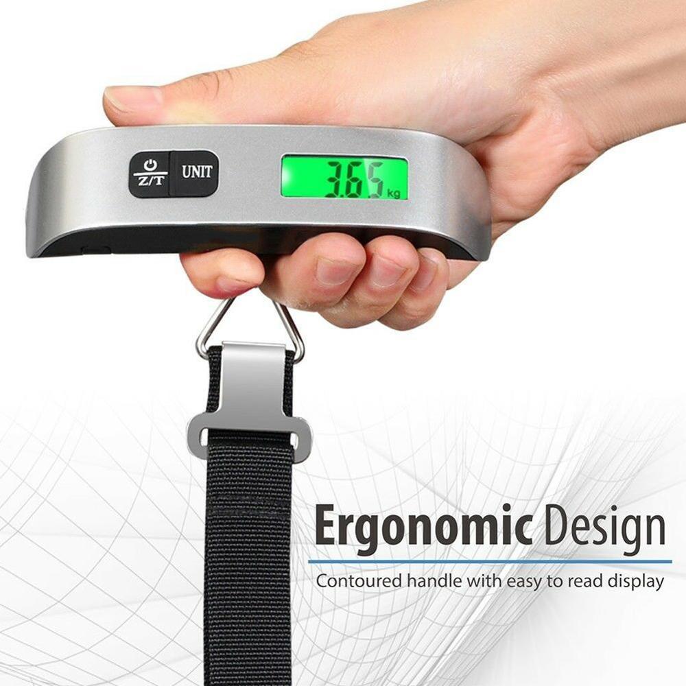 110lb / 50kg Portable Digital Electronic Luggage Scale Luggage Weigh LCD Bag Travel Balance Weight Scale Scales Suitcase Ha J4N7