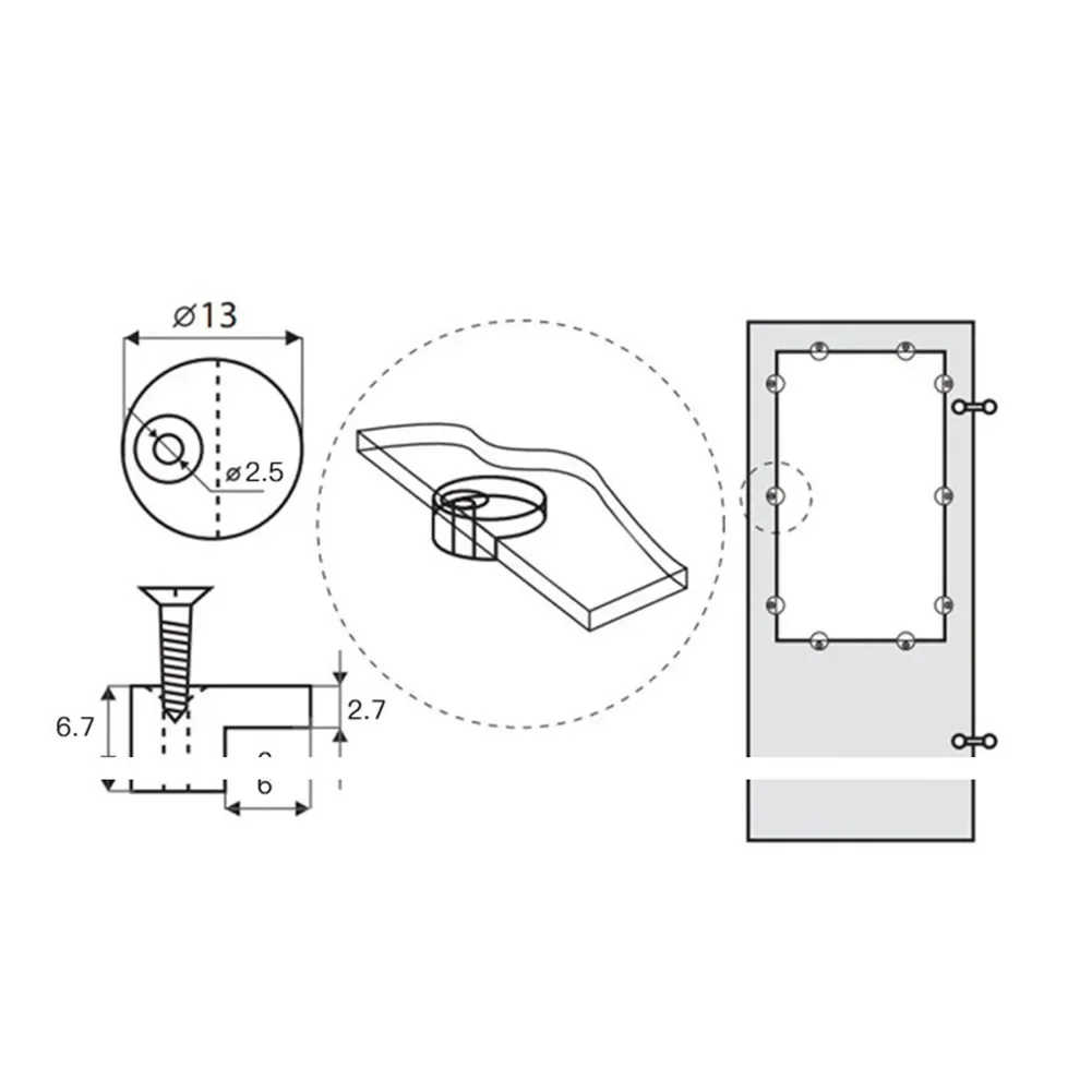 4pcs Mirror Mounting Clips Lightweight Mirror Wall Clips Fixing Kit Frameless Clips Glass Bracket Mounting Hanging