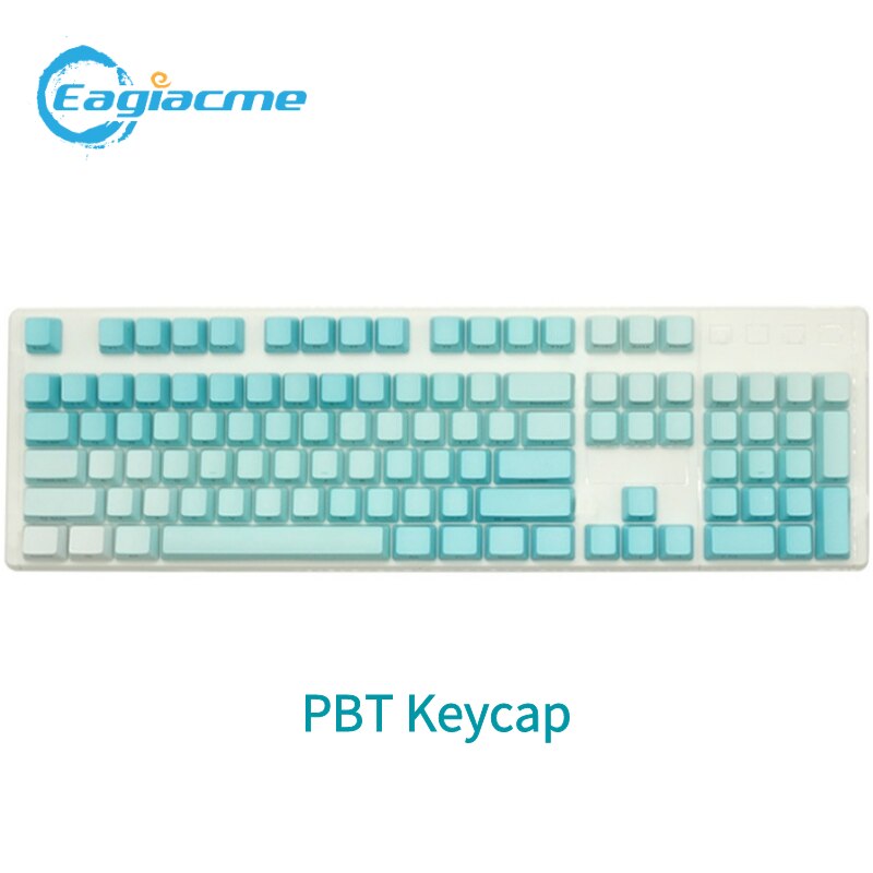 Eagiacme-teclas de teñido PBT Dip para teclado mecánico MX Switch, para juegos, OEM, Color degradado de altura, 104 Uds.