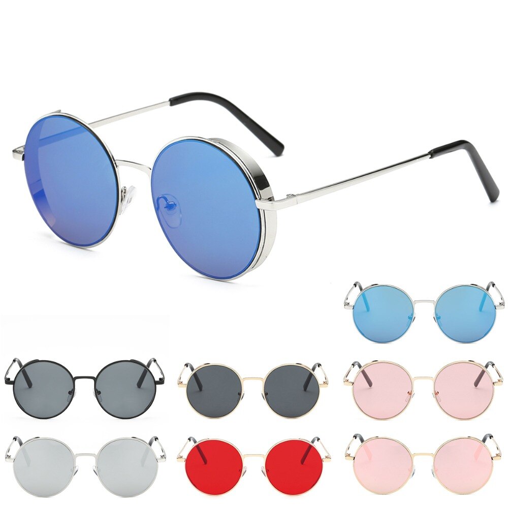 Punk Style Women Classic Round Sunglasses Sun Glasses Men UV400 Female Accessory Outdoor Eyeglasses Hiking Eyewear