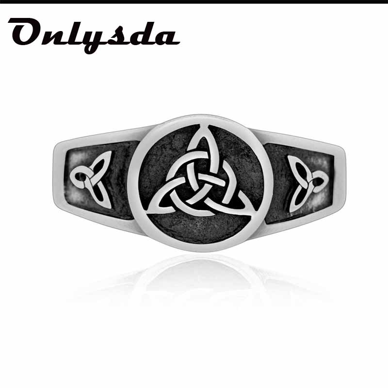Viking rustfrit stål celtics knude ring mænd nordiske trinity vielsesringe dame band løfte smykker