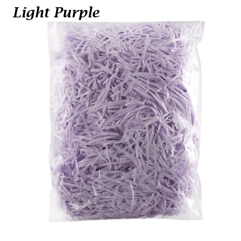 Confettis en papier raphia de 100g, pour boîte, remplissage de fête, accessoires d'emballage, fournitures artisanales de bricolage: light purple