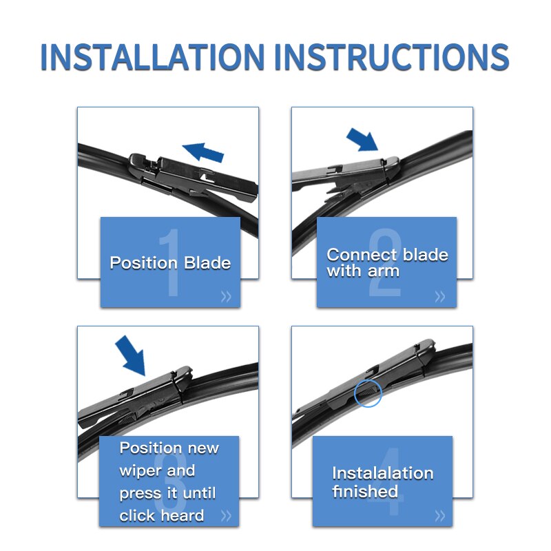 INCREDIBLE Wiper Blades for Mini Countryman R60 F60 Fit Pinch Tab Arms