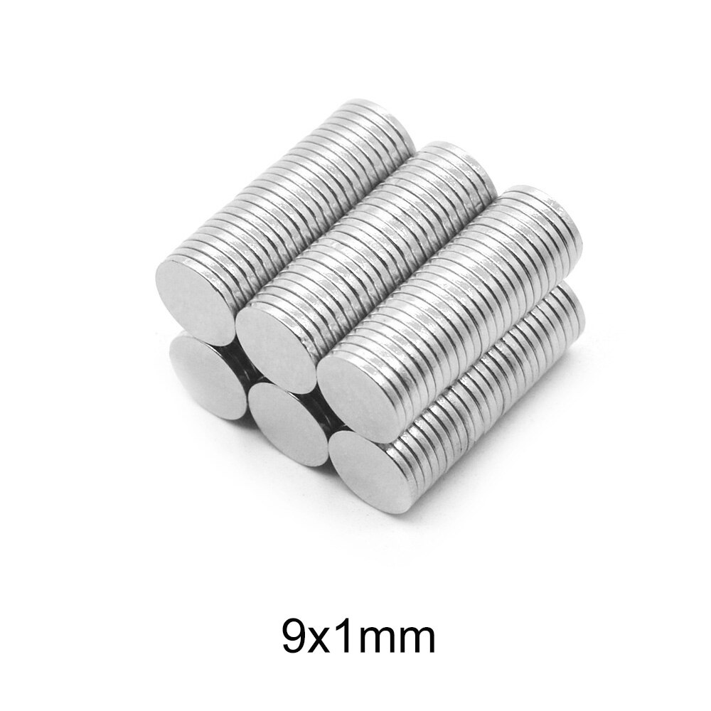 20 ~ 800Pcs 9*1 Mm Sterke Ronde Vel Magneet N35 9X1 Mm Dunne Neodymium Magneten 9Mm X 1 Mm Permanente Magneet Ndfeb Disc 9X1 Mm