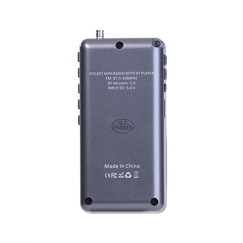 ABSQ-Mini Radio Bluetooth Portable Radio stéréo FM haut-parleur Bluetooth sans fil avec réveil
