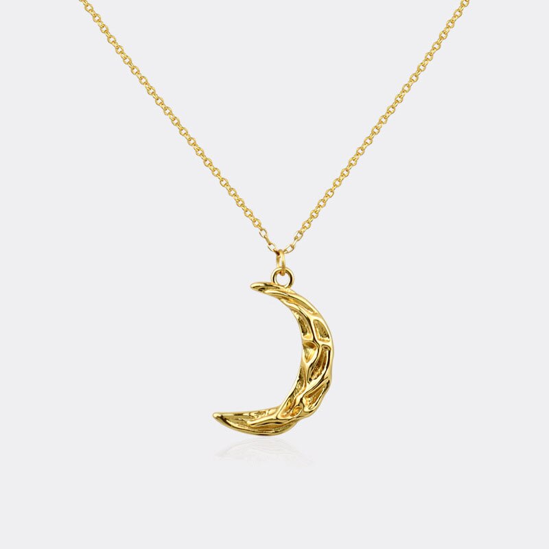 Zilver Kleur Onregelmatige Crescent Moon Ketting Voor Vrouwen Sleutelbeen Ketting Hanger Kettingen Sieraden