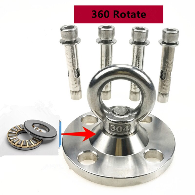 360 Rotate Home Gym Ceiling Mount Anchor Yoga Swing Hammock Sandbag Hooks Boxing Battle Rope Suspension Strap Buckle Trainer