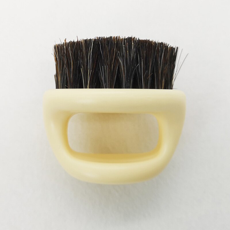 Sort abs plastik børste barberkost skæg børste scheerkwast barber børste brosse barbe cepillo barba szczotka do brody: Beige